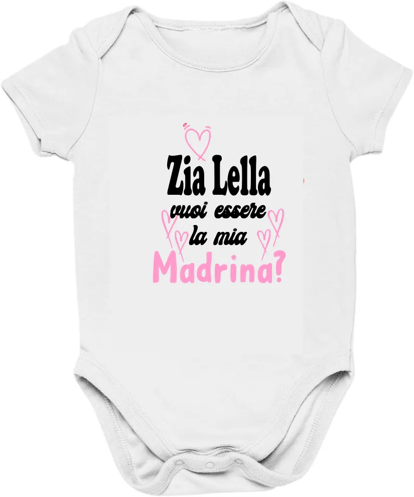 Body Neonata Vuoi Essere La Mia Madrina