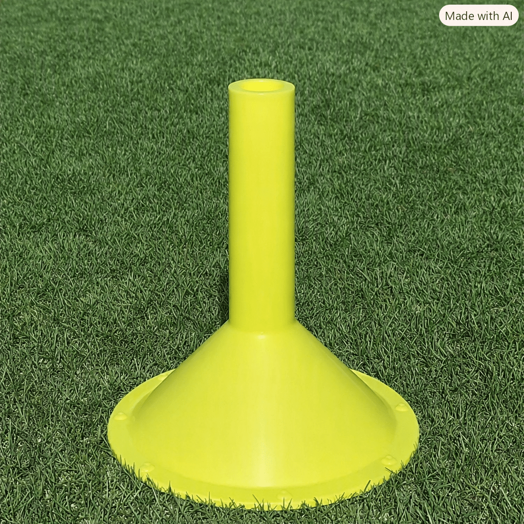 Base in Plastica ad Imbuto Per Paletto Slalom Con o Senza Puntale Diametro 32 mm
