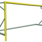 Porta Beach Soccer Alluminio Gialla Professionale