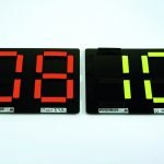 Segnalatore cambio giocatori manuale fluorescente Gecotex