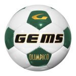pallone calcio gems olimpico misura 4 bianco verde gecotex