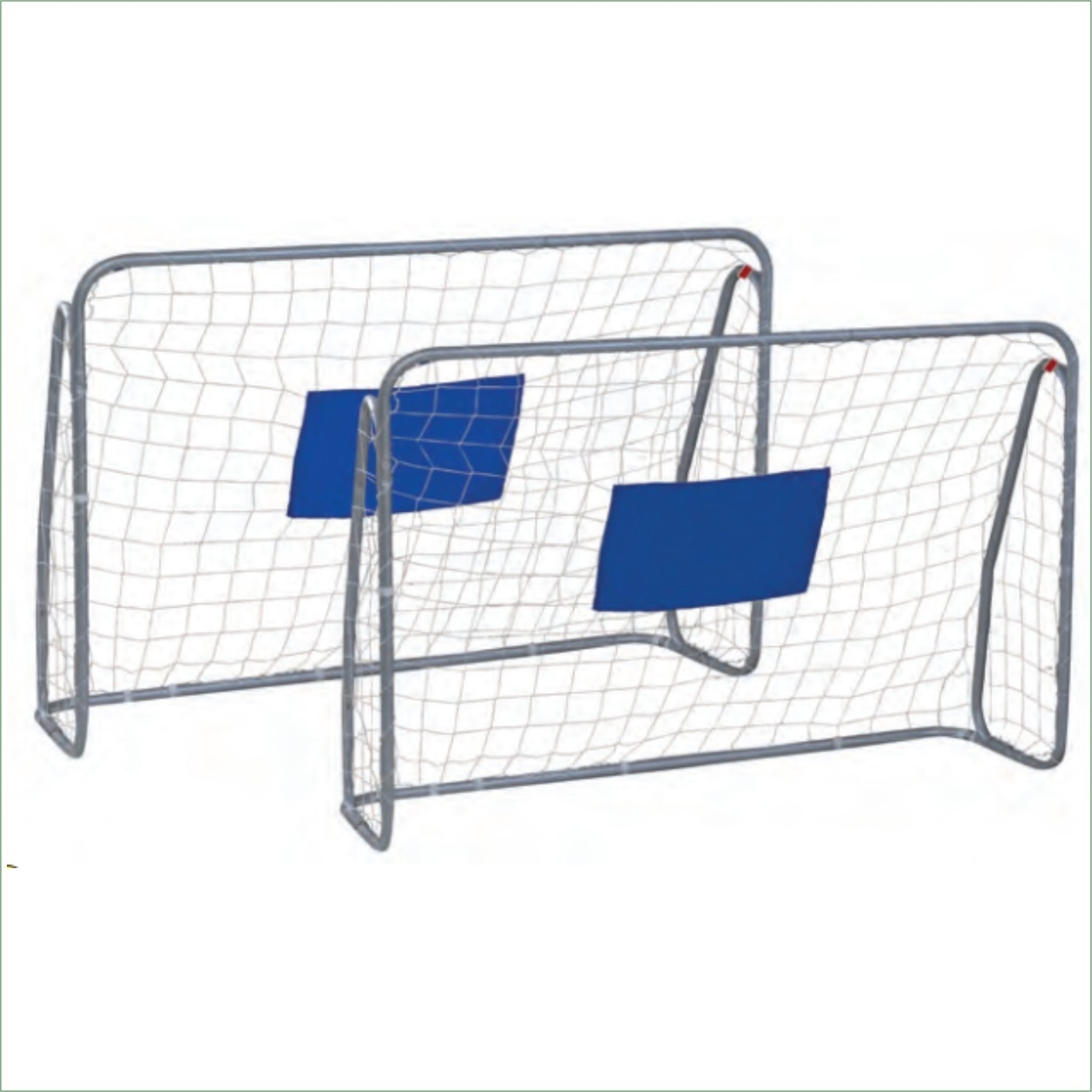 Porte x Minicalcio m. 2,15 x 1,52 in Acciaio Verniciato Complete Di Reti