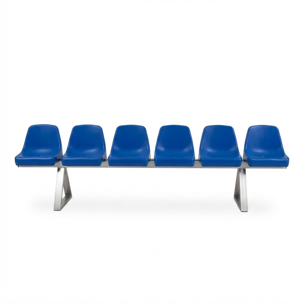 Piano di Seduta per Tribune 3 Metri con 6 Scocche Ergonomiche