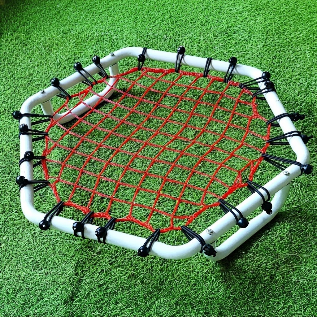 Telaio Con Rete Esagonale In Metallo Verniciato Dim. 65 X 58 Con Maniglie