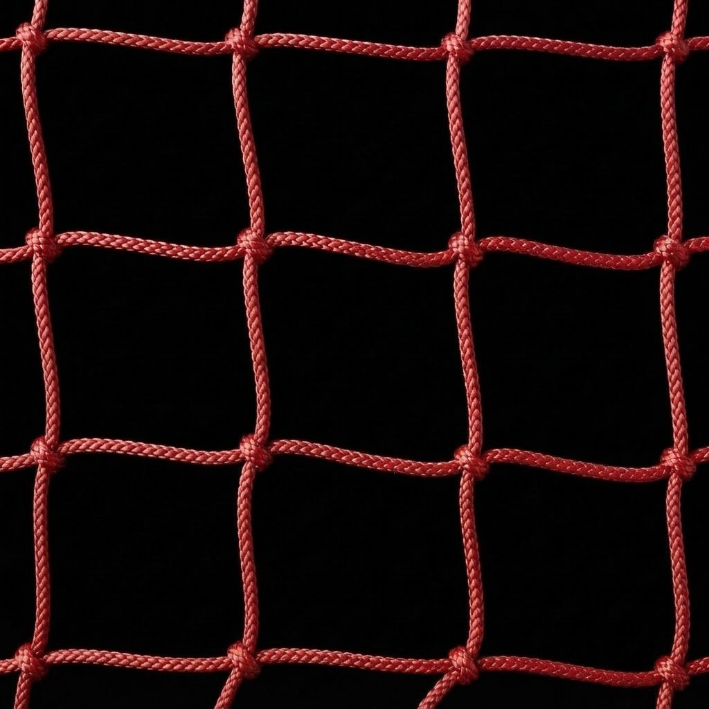 Rete Calcetto 3×2 Metri Annodata Rossa In Polietilene Ø 4,5 mm
