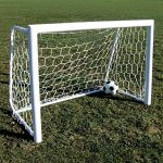 Coppia Di Porte Minicalcio Pro 150 X 100 In Acciaio Tubo Sezione 80 Mm Complete Di Reti
