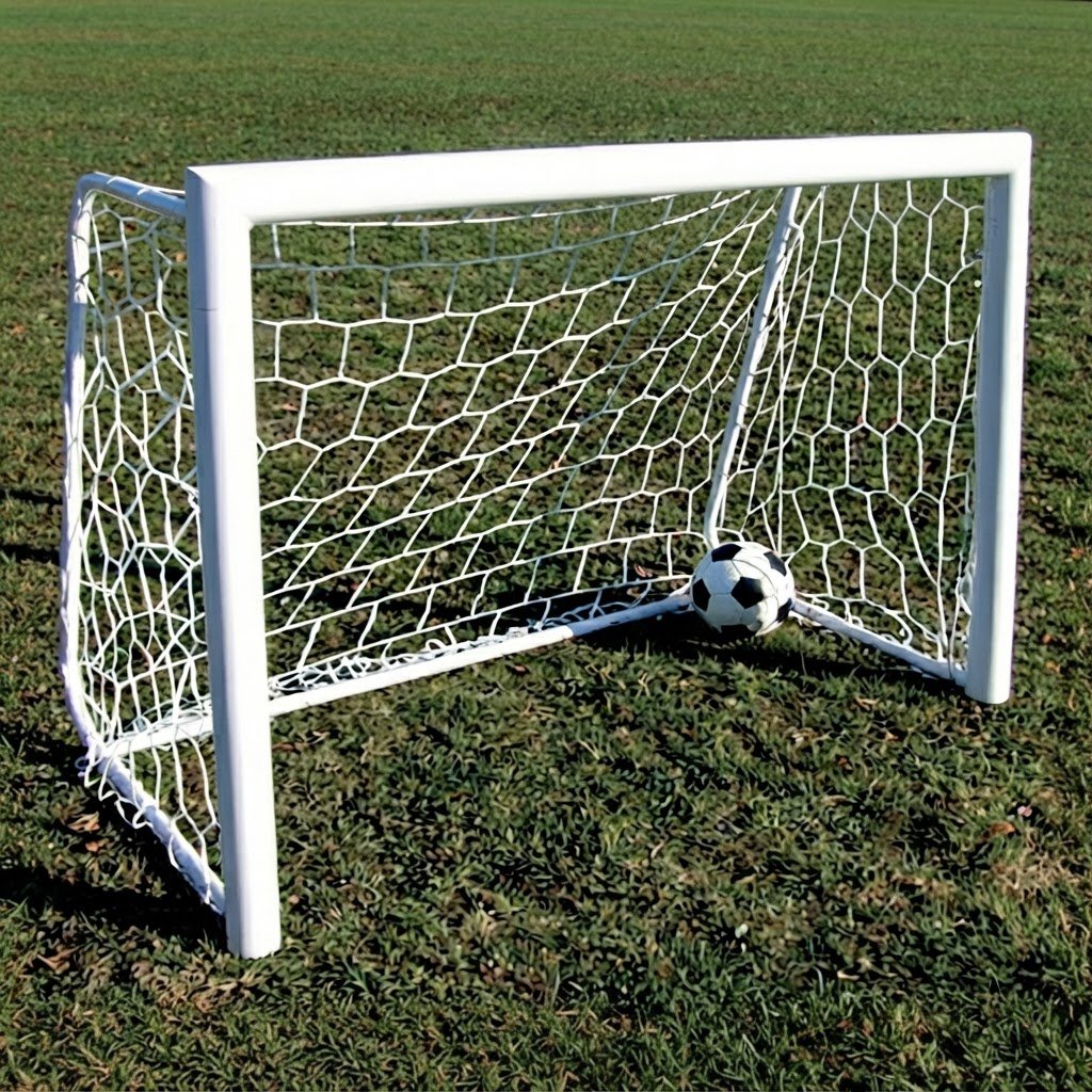 Coppia Di Porte Minicalcio Pro 150 X 100 In Acciaio Tubo Sezione 80 Mm Complete Di Reti