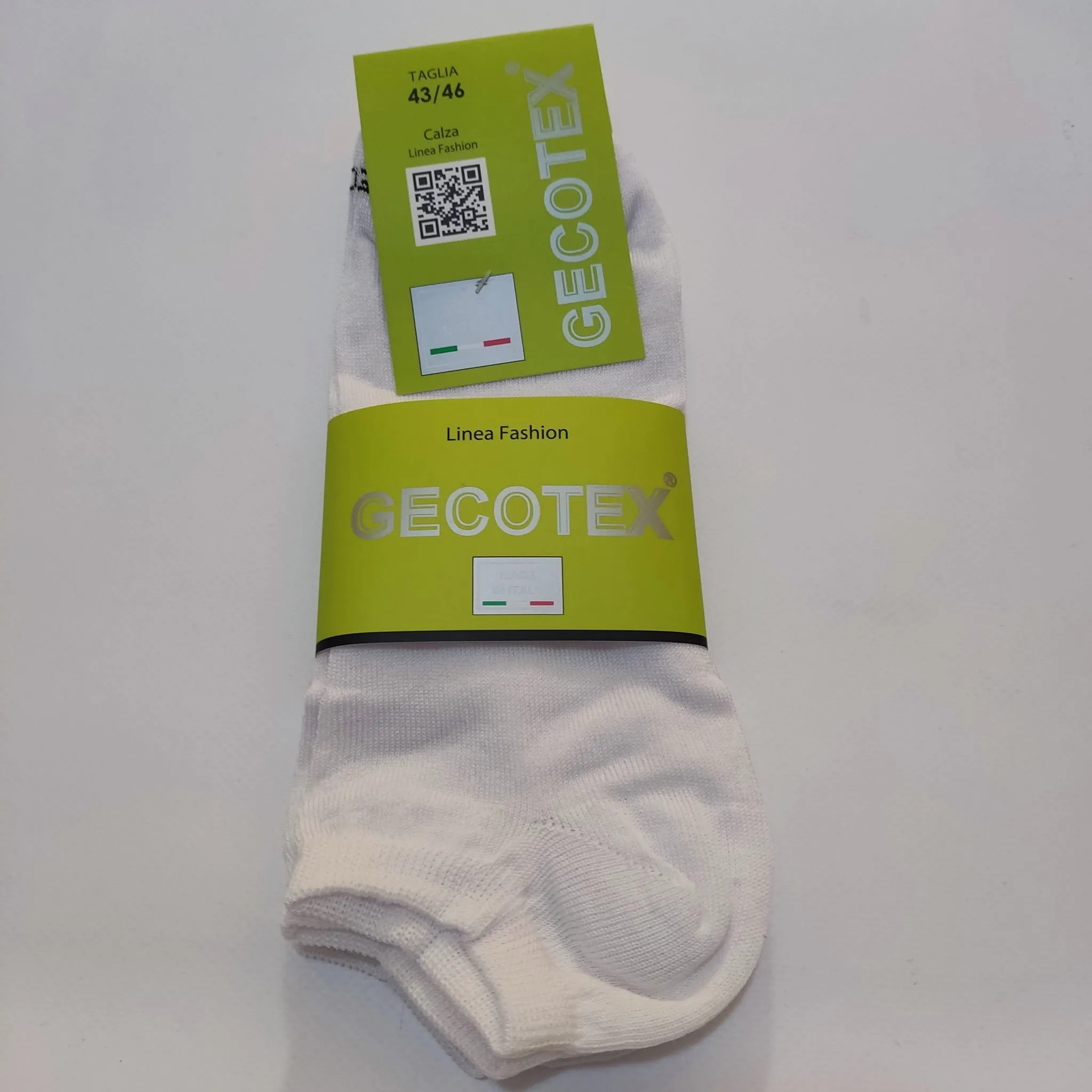 Calza Fantasmino in Filo di Scozia Bianco 3 Paia Made in Italy