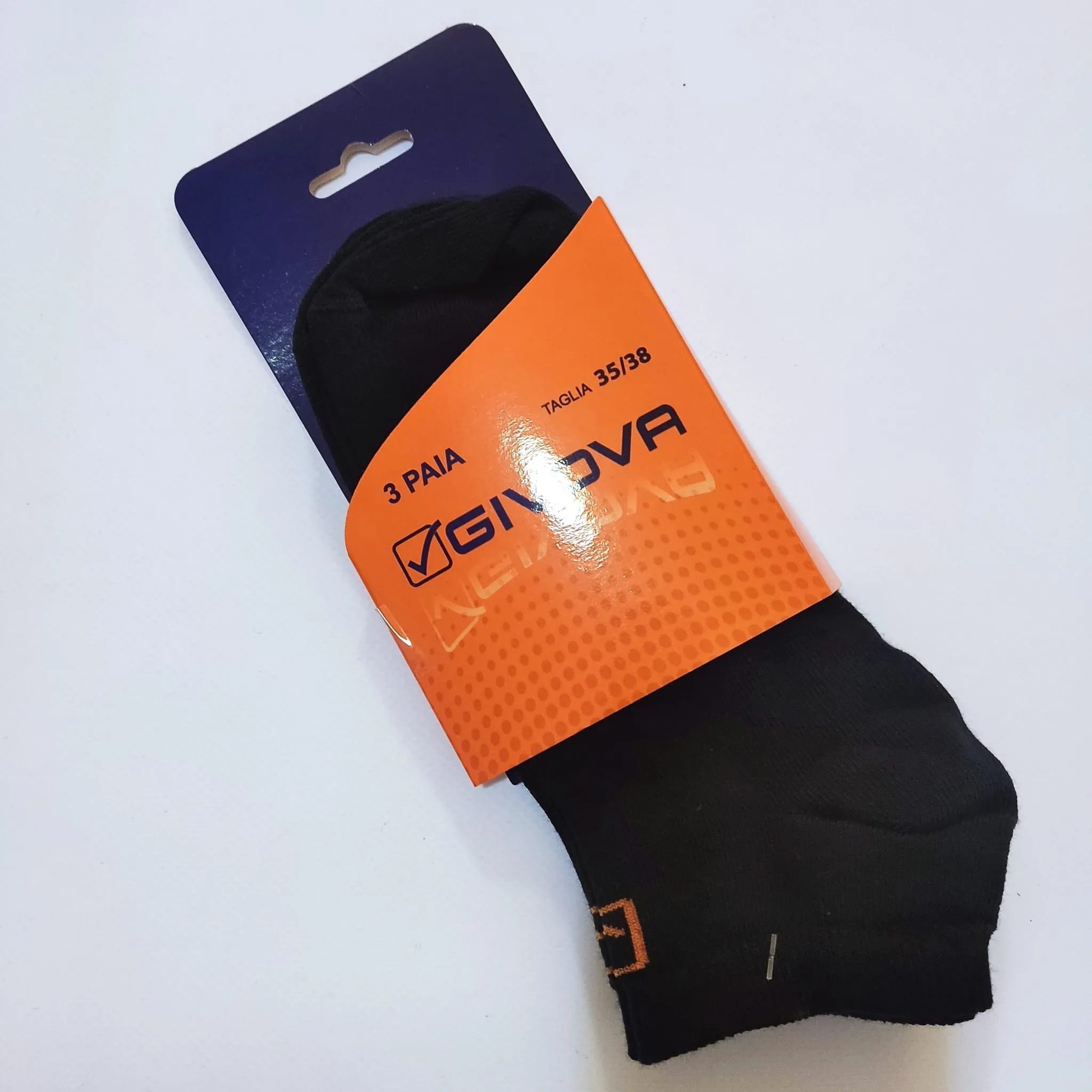 Calza Fantasmino in Filo di Scozia Nero 3 Paia