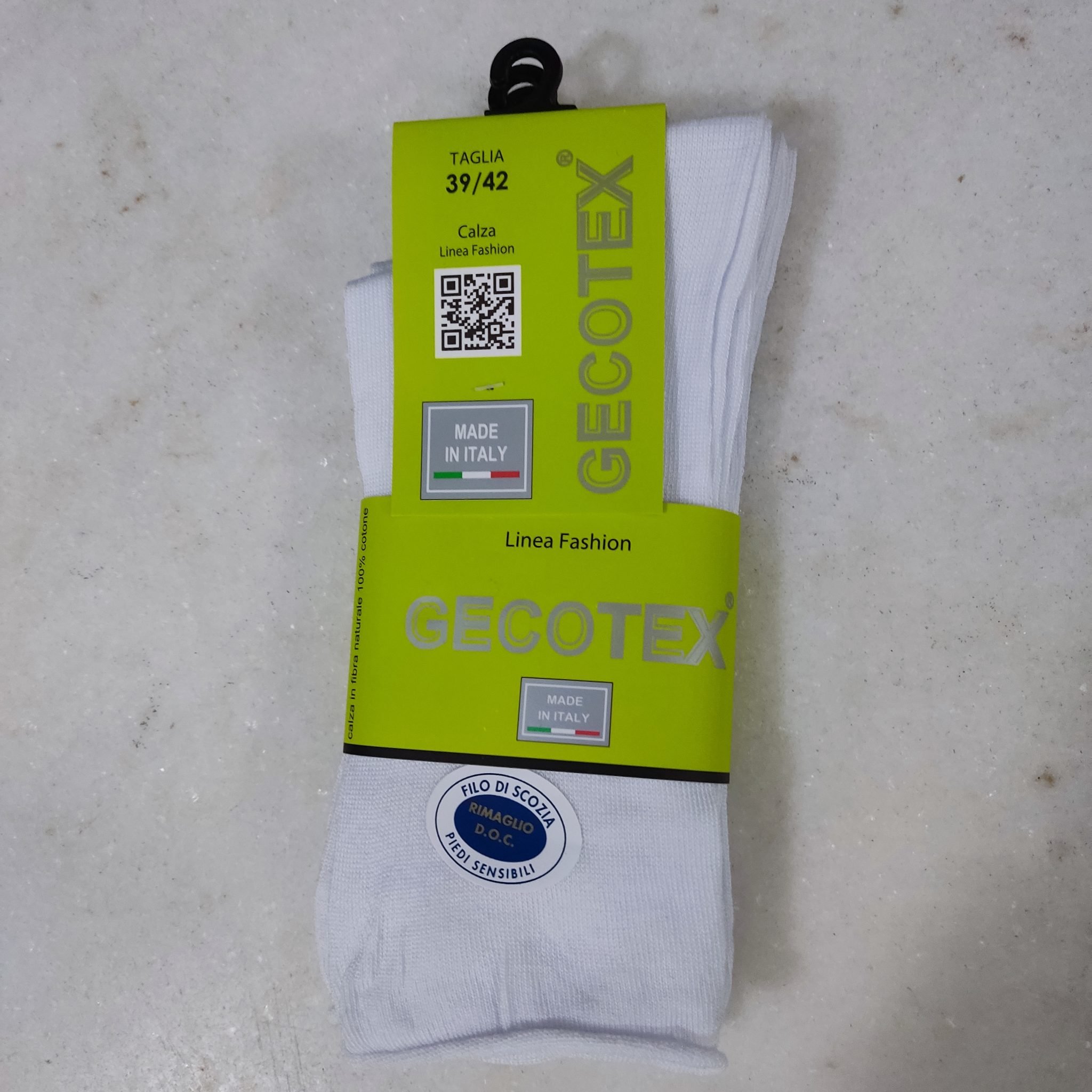 Calza Sanitaria Corta in Filo di Scozia Smollato 3 Paia Made in Italy