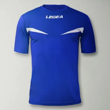Maglia Calcio Legea Pristina MC Azzurro Bianco Traspirante
