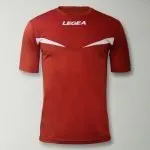 maglia da calcio mezza manica di colore rosso bianco