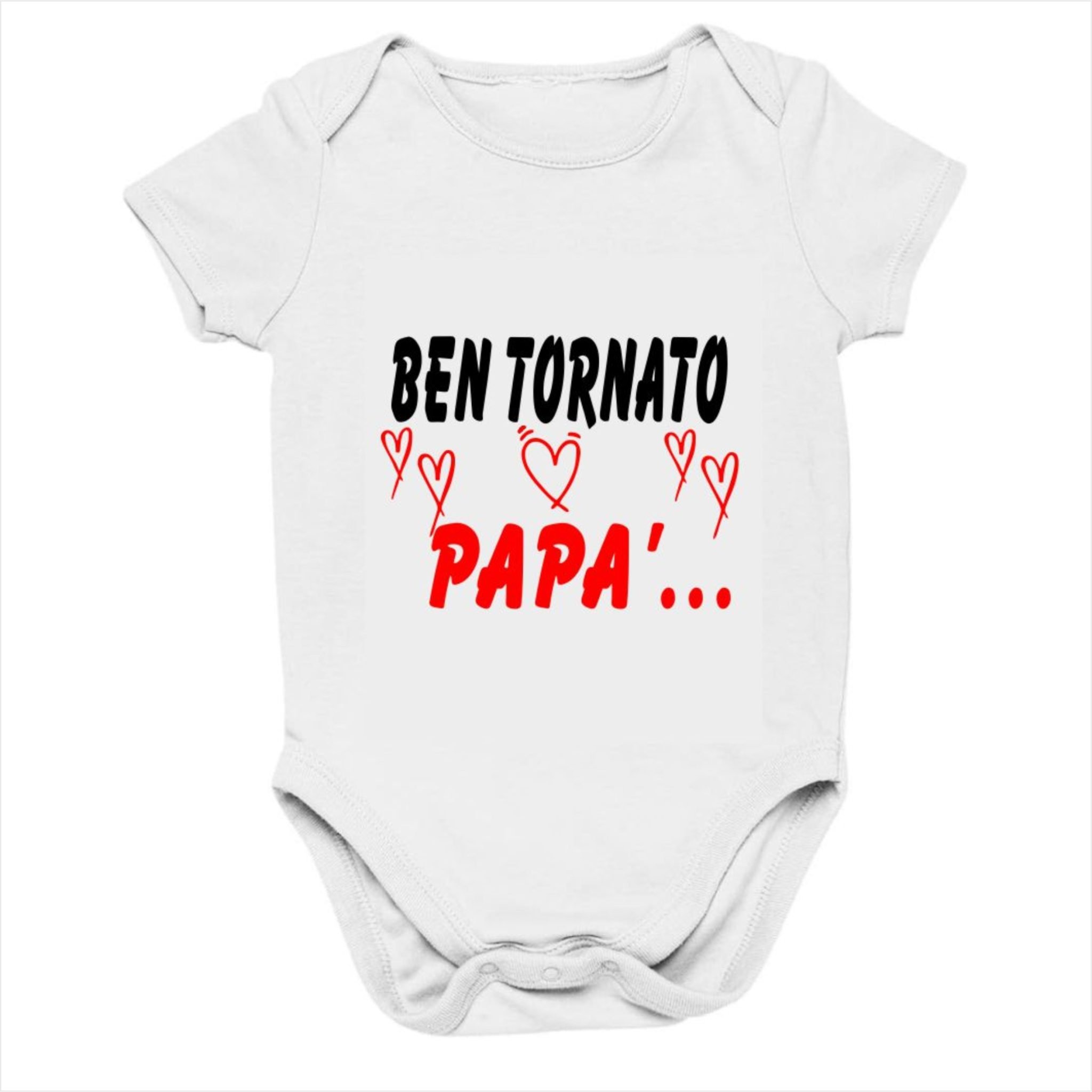 Body Neonata Con Stampa Ben Tornato Papà
