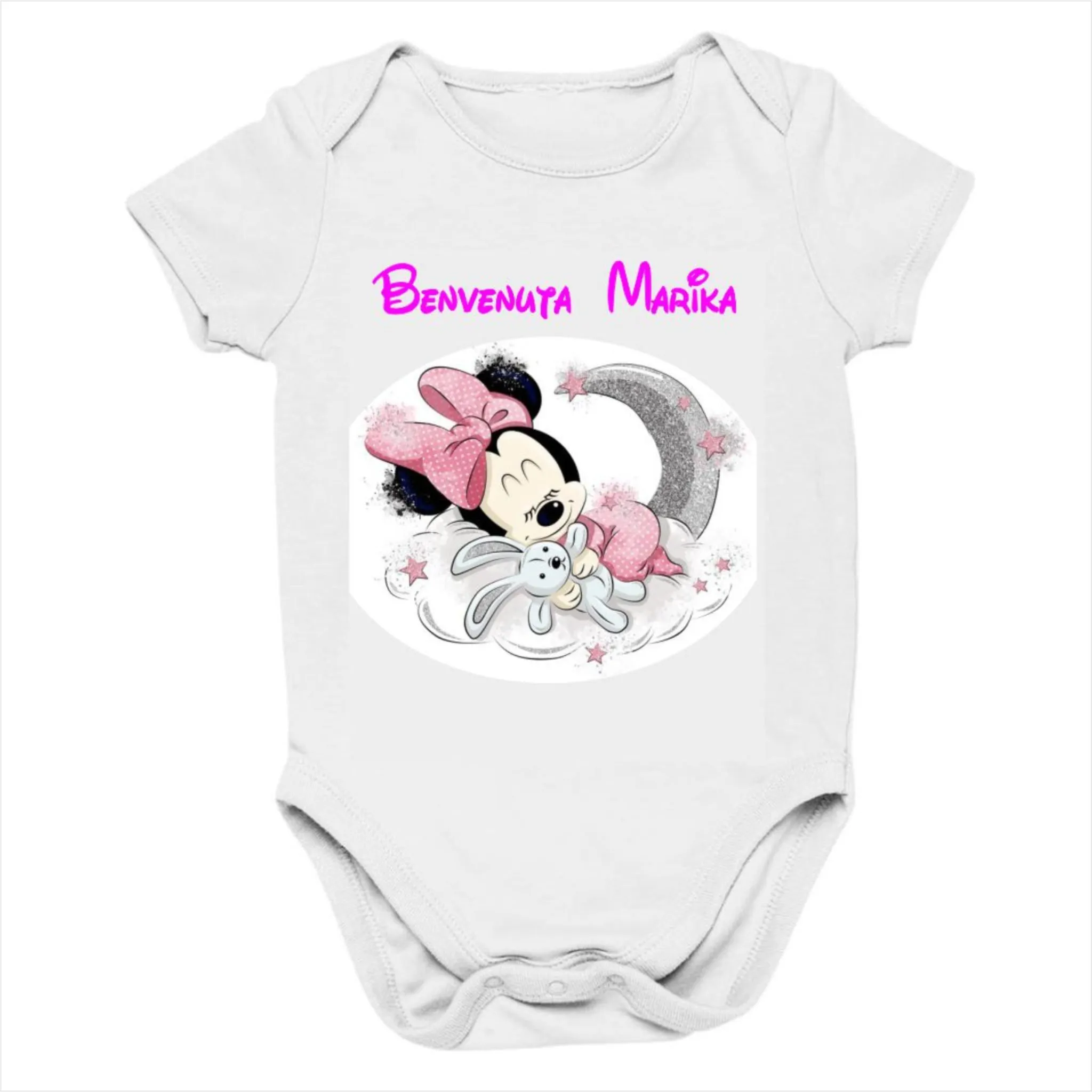 Body Neonata Con Stampa E Frase a Piacere