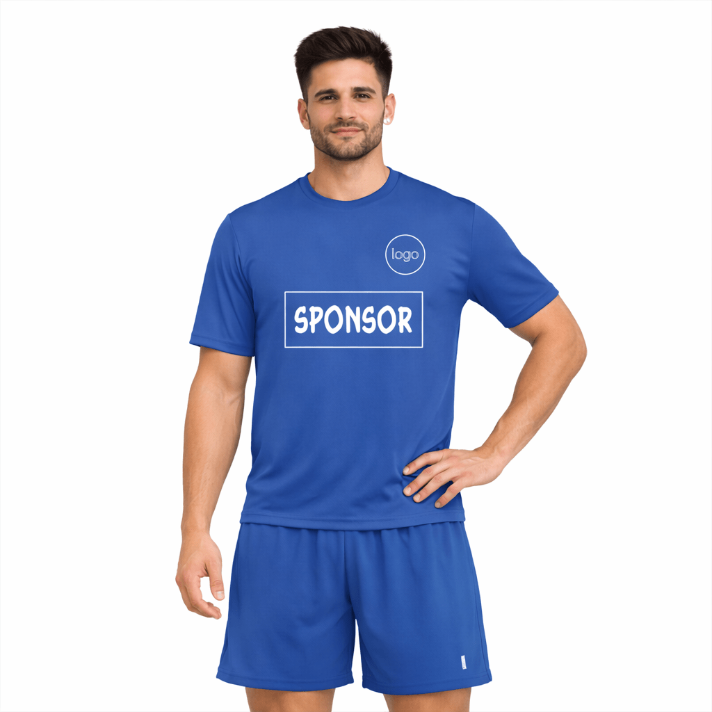 Maglietta e Pantaloncino da Calcio Maglia Azzurra Pantaloncino a Scelta