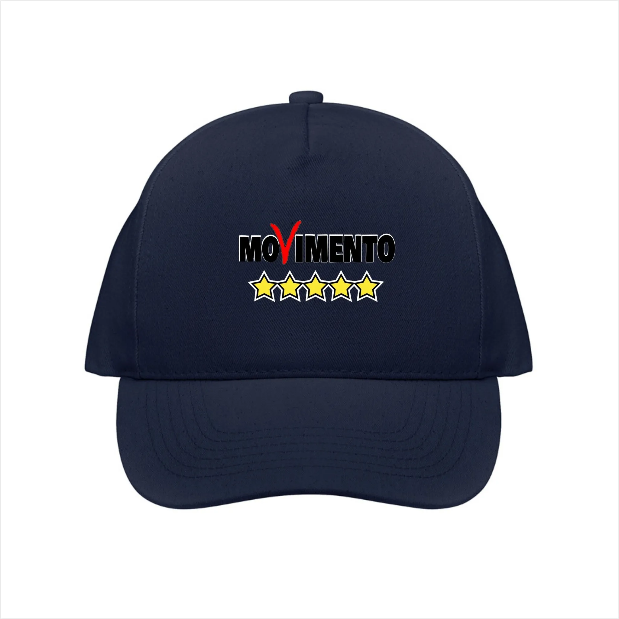 Cappellino Movimento 5 Stelle Colore Bianco Blu