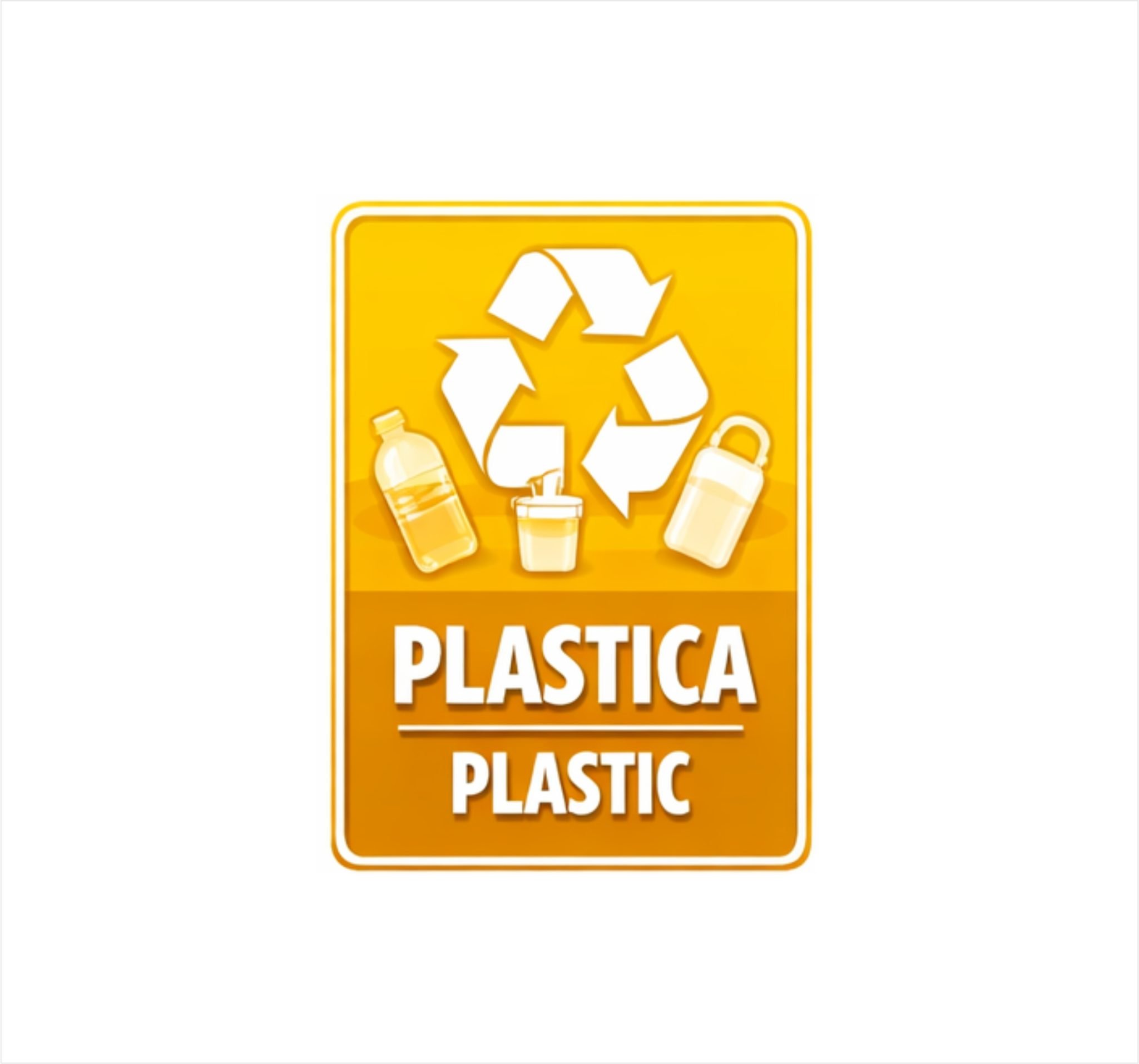 Etichetta adesiva per raccolta differenziata – resistente e impermeabile
