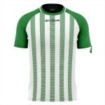 maglia da calcio tratto givova fronte verde bianco