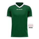 maglia da calcio givova revolution interlock verde mezza manica