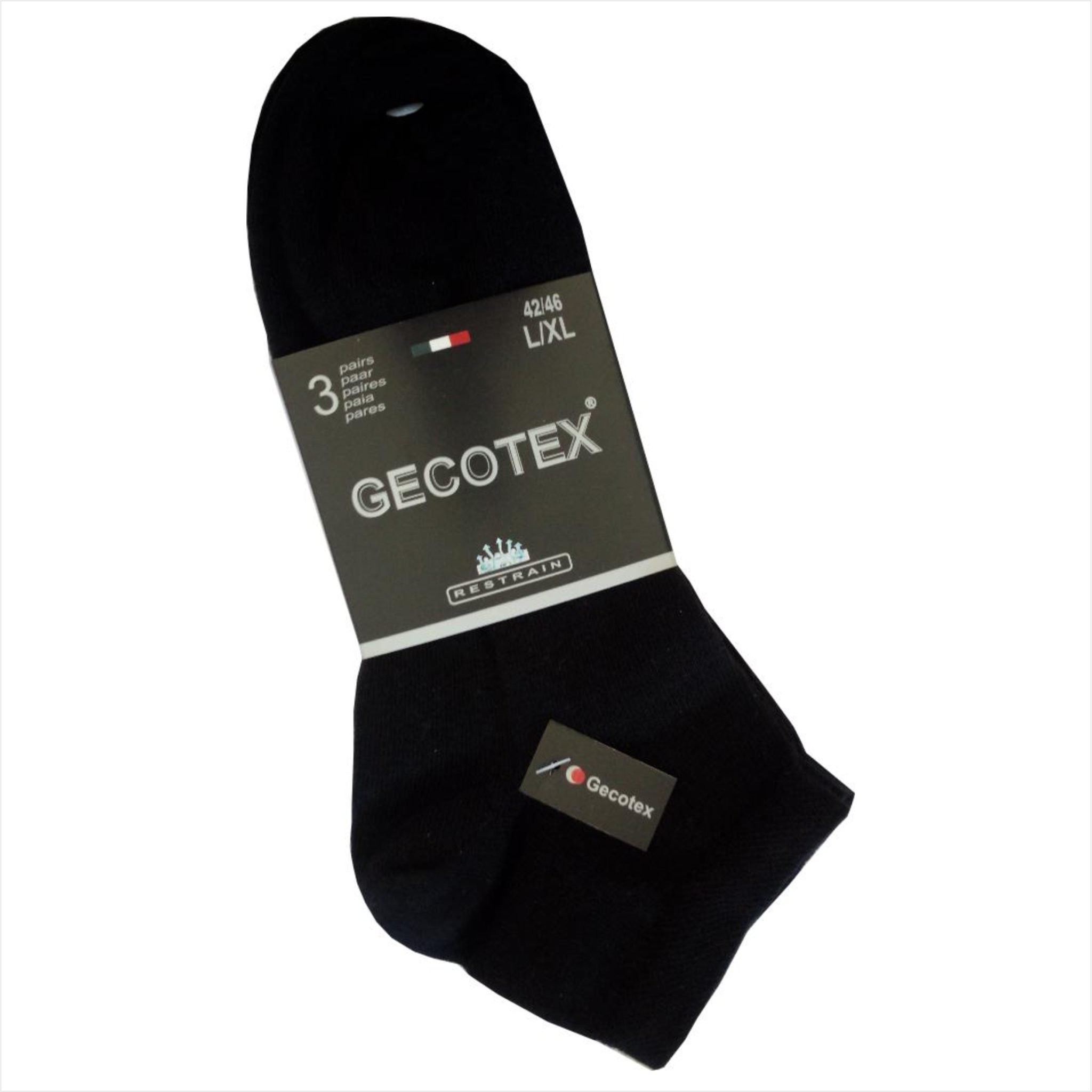 Calza bike 100% cotone 20/1 nera professionale sportiva Made in Italy