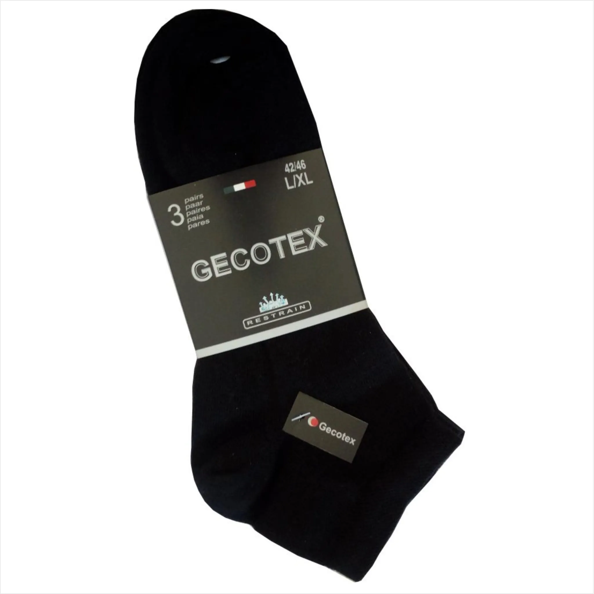 Calza bike 100% cotone 20/1 nera professionale sportiva Made in Italy