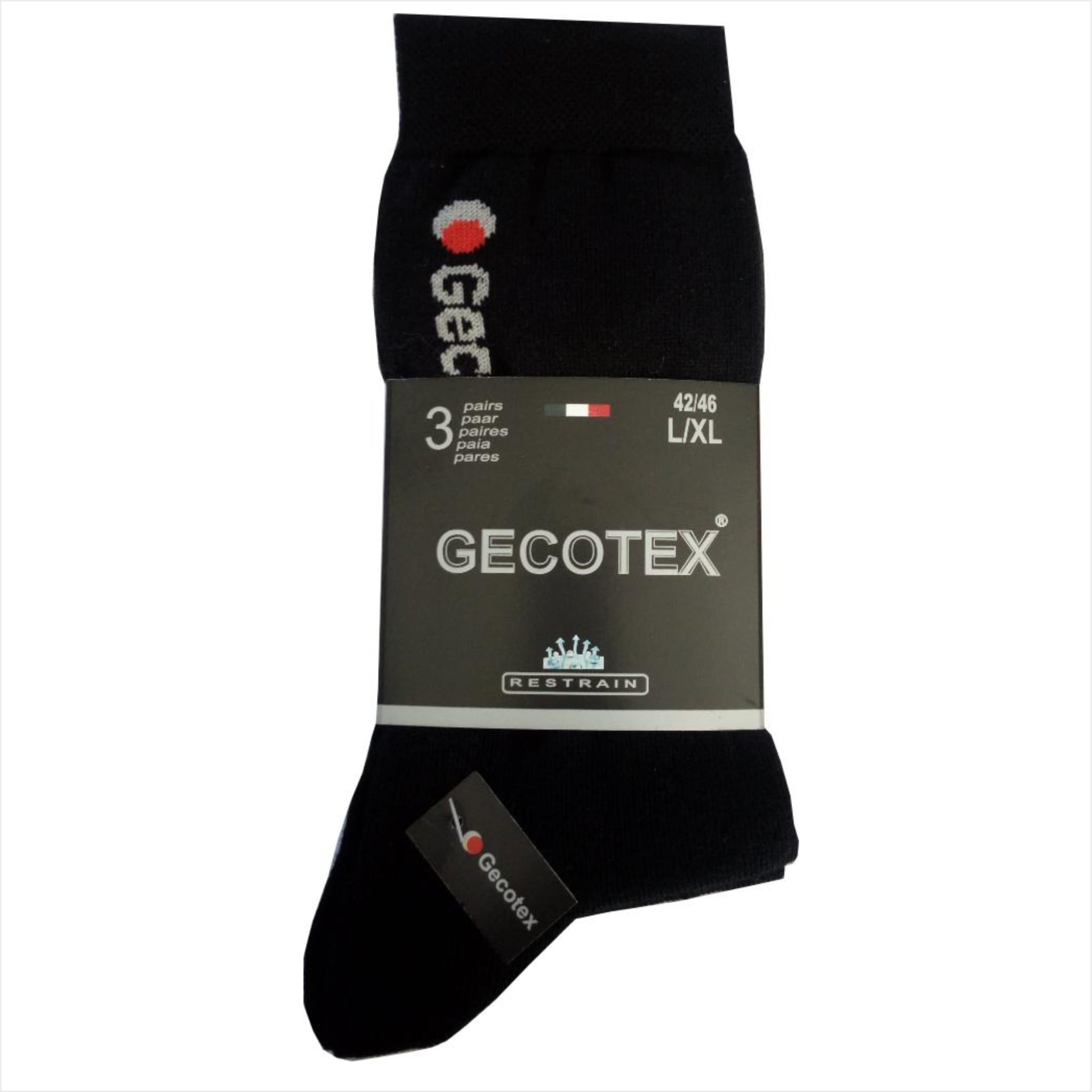 Calza Normal 100% Cotone 20/1 Colore Nero Made in Italy