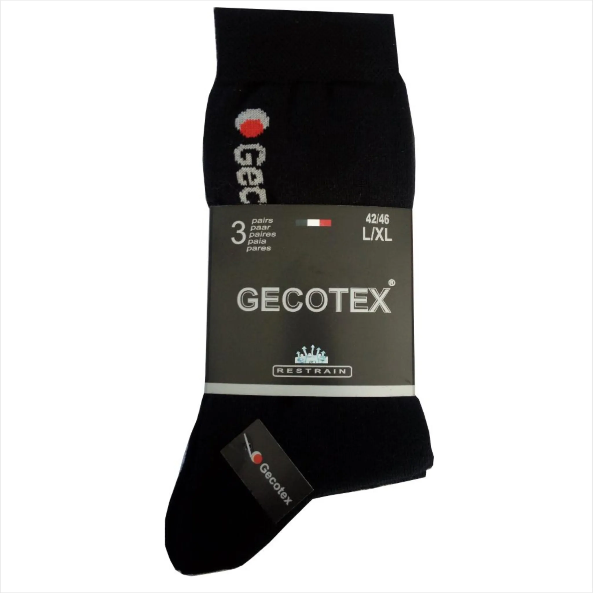 Calza Normal 100% Cotone 20/1 Colore Nero Made in Italy