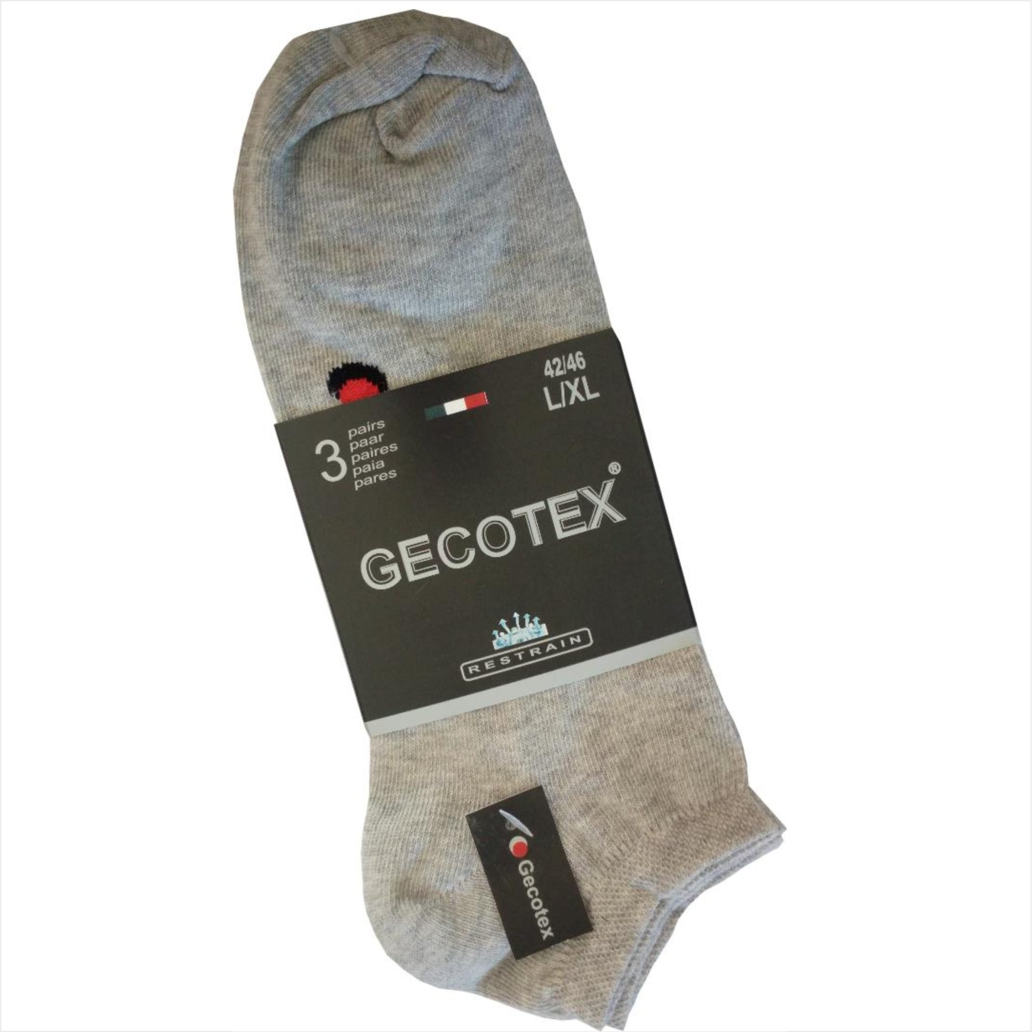 Calza Fantasmino 100% Cotone 20/1 Colore Grigio Made in Italy