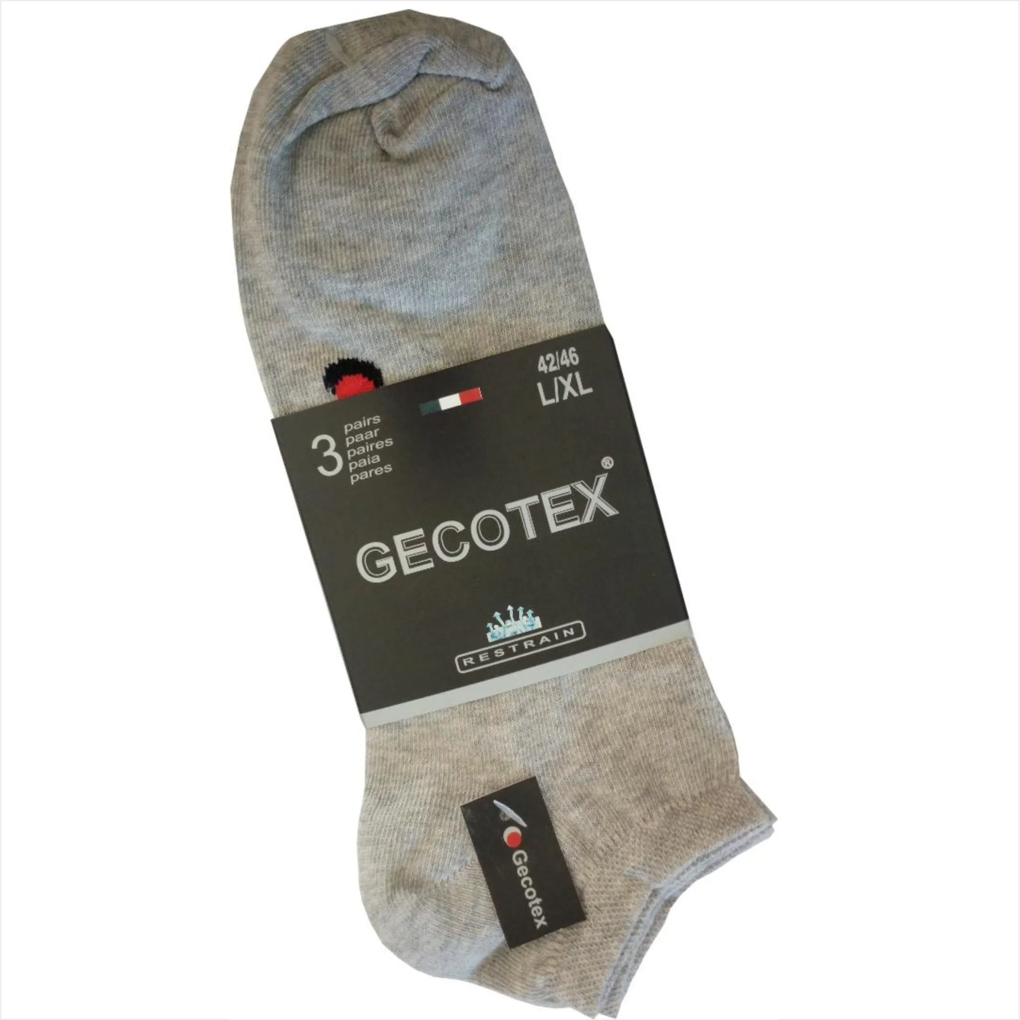 Calza Fantasmino 100% Cotone 20/1 Colore Grigio Made in Italy