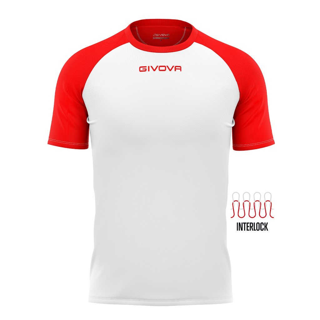 maglia da calcio givova interlock mezza manica capo
