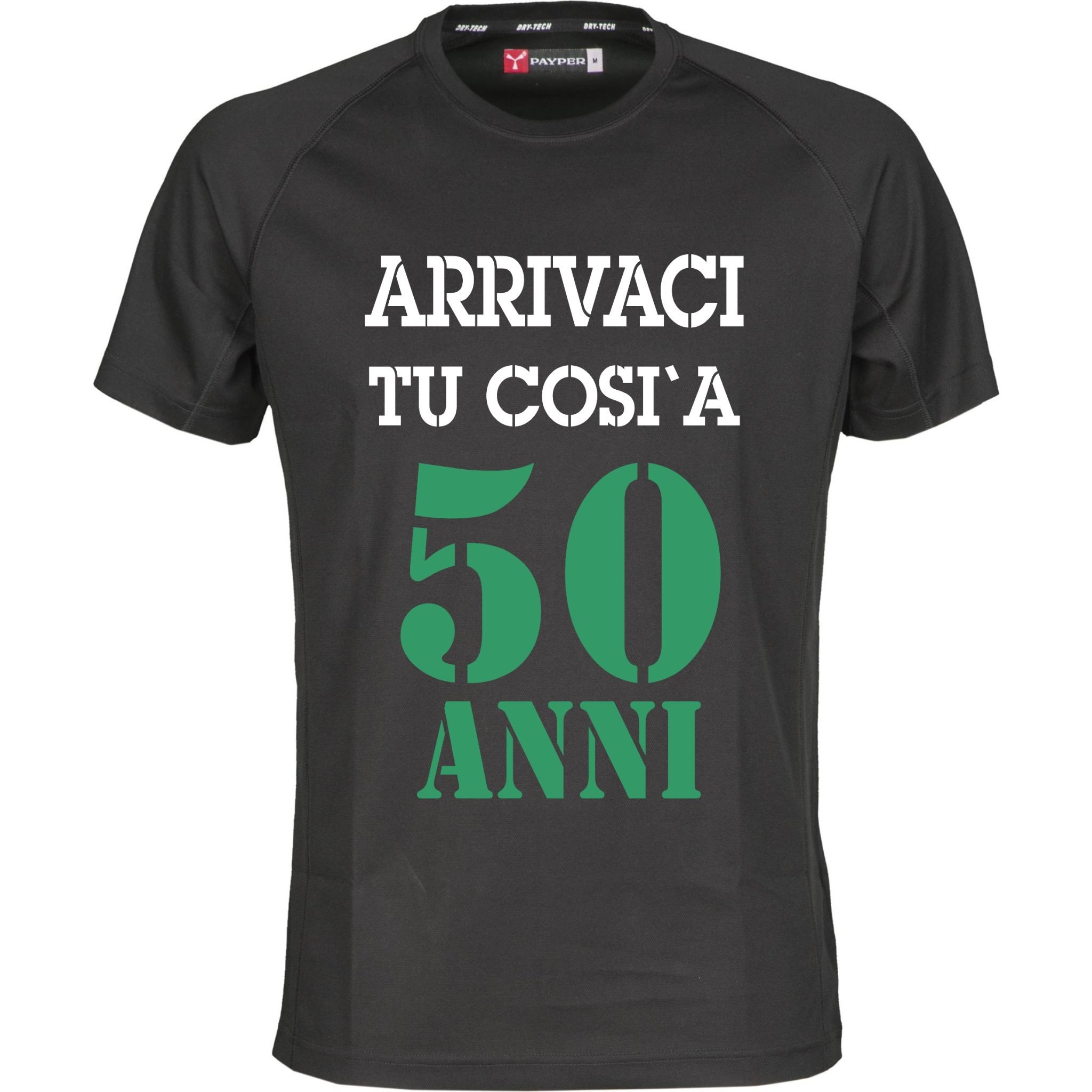 La t-shirt 50 anni personalizzata di Gecotex è molto più di un semplice capo d'abbigliamento: è un messaggio di vitalità, un modo ironico per celebrare mezzo secolo di vita con lo spirito di un ventenne.