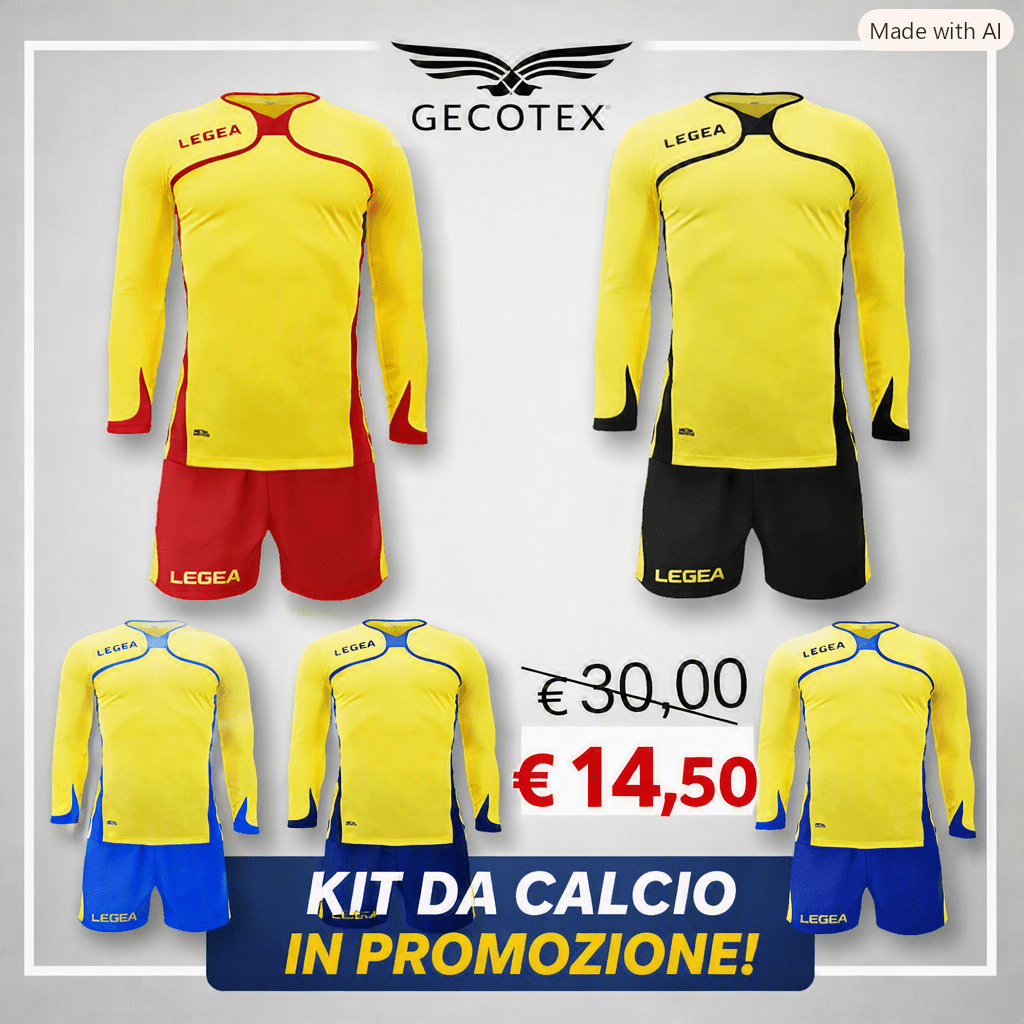 Kit Da Calcio Maglia A Maniche Lunghe