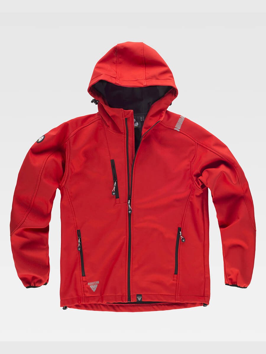 Giubbotto Softshell Con Cappuccio e Zip Interna Sci Snowboard
