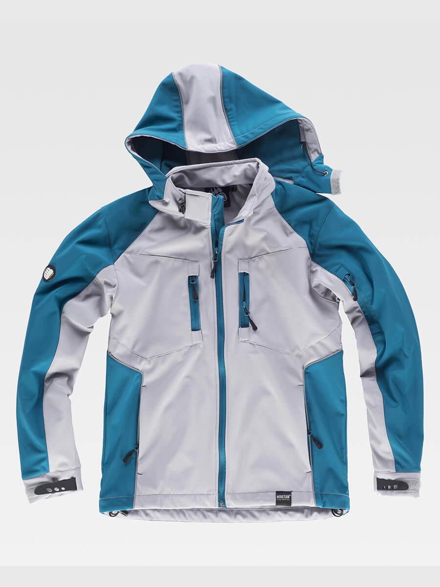 Giubbotto Softshell Con Cappuccio e Zip Interna Sci