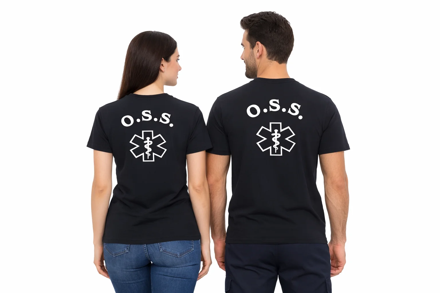 T‑Shirt O.S.S. Professionale con Stella della Vita – Cotone 100%  Colore Blu Navy - immagine 4