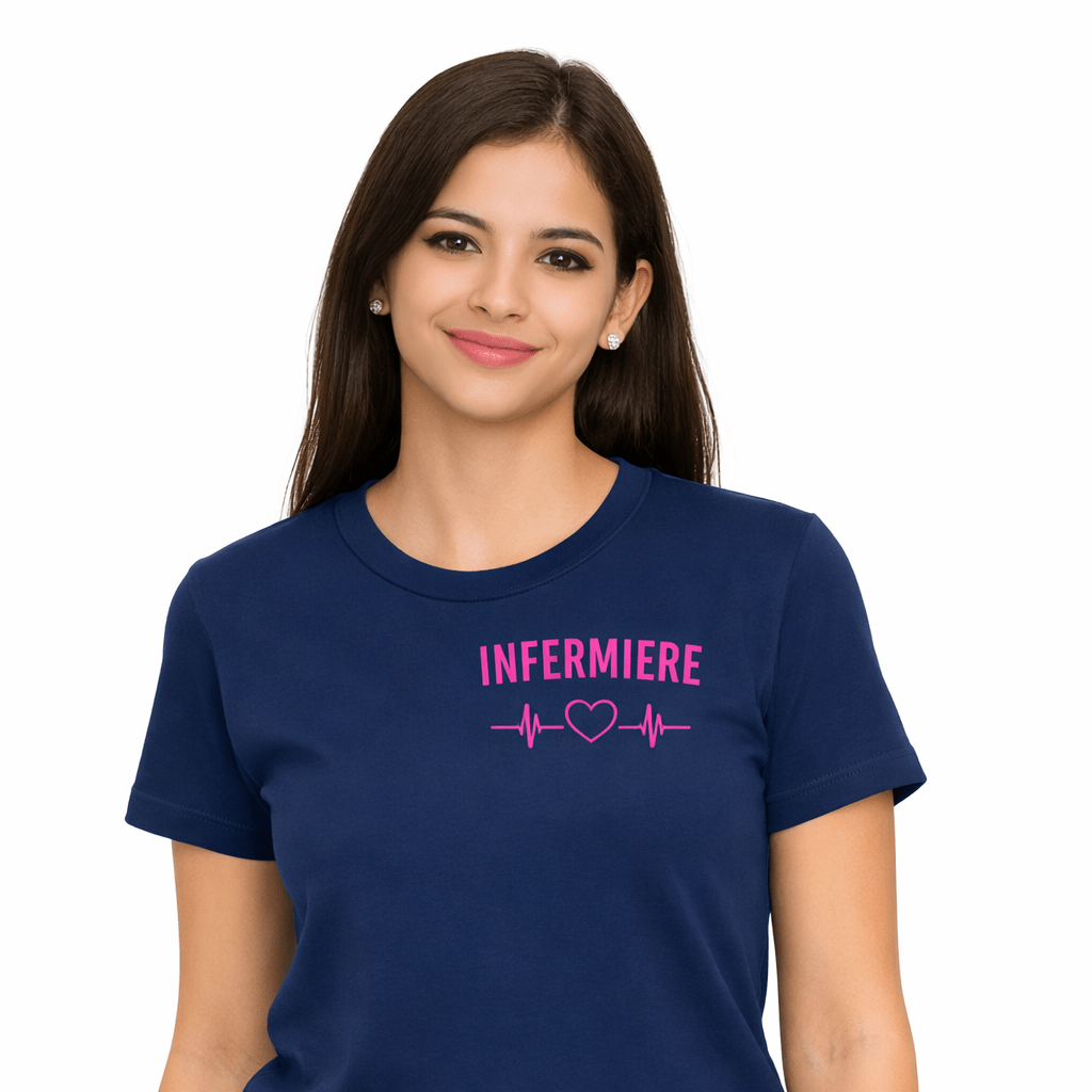 T-Shirt Infermiere Blu Fuxia Professionale Gecotex