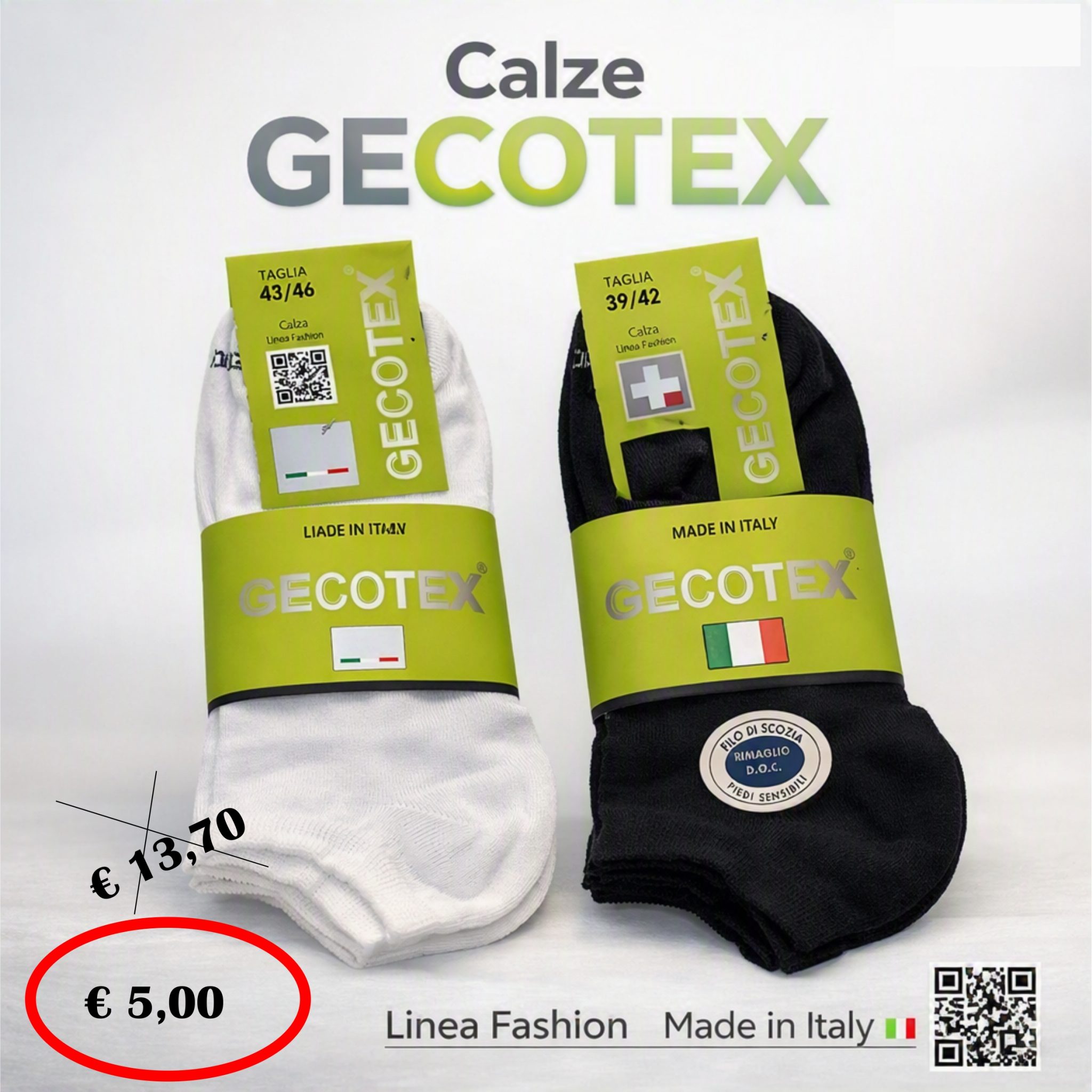 Calza Fantasmino Filo di Scozia Colore A Scelta