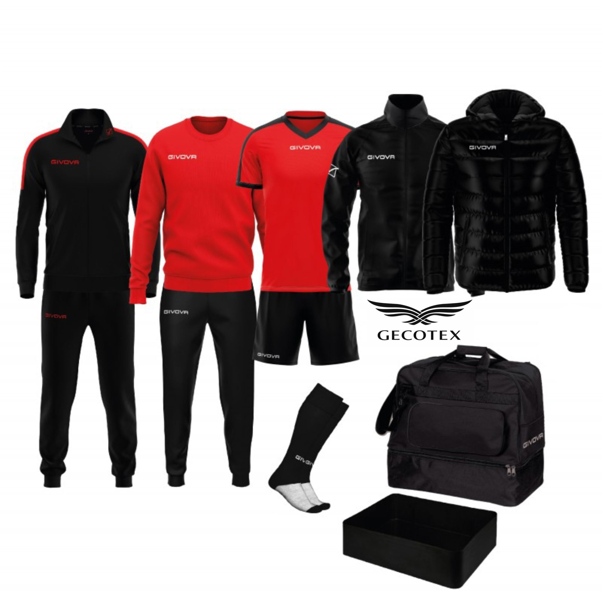 Set Givova Box da Calcio Revolution Blu Rosso